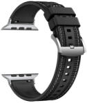 Techsuit - Óraszíj 32mm (W051) - Apple Watch 1/2/3/4/5/6/7/8/9/10/SE/SE 2 (38/40/41/42mm) - Fekete