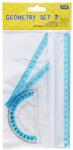 Educa Vonalzókészlet, 20 cm egyenes vonalzó, szögmérő, 45°, 10 cm-es és 60°, 14 cm-es háromszög vonalzó, 4 db/bliszter Educa (C-3121)
