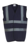 Yoko Uniszex ujjatlan Biztonsági mellény Yoko Fluo 2 Band+Brace Waistcoat 2XL, Fekete