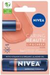 Nivea Balsam de buze Caring Beauty, Nude, SPF30, 4.8 g