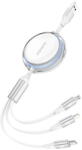 FONENG Retractable Cable 3w 1 Foneng X113 1.1M White (50293) - pcone