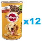 PEDIGREE Adult 12x1200g teljes értékű nedves eledel felnőtt kutyák számára, csirkével és sárgarépával zselében