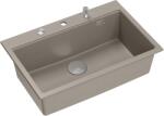 Quadron Marc graniteq mosogató 76x50 cm szürke/grafit/onix-bézs HQM7650U4_BS