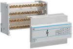 Hager Sínes elosztó blokk, moduláris, 4P, 125A, 1x35mm2 + 1x25mm2 + 8x16mm2 (KJ01C) (KJ01C)