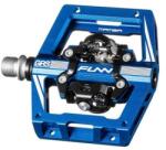 Funn Mamba ipari csapágyas kétoldalas MTB patentpedál, keretes, cserélhető szegecsekkel, kék