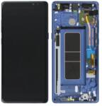 Samsung N950 Galaxy Note 8 Előlap keret+LCD Kijelző+Érintőüveg (GH97-21065B, GH97-21066B) Kék, Gyári, Service Pack