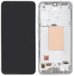 Samsung S721 Galaxy S24 FE 2024 Előlap keret+LCD Kijelző+Érintőüveg (GH82-35848A) Ezüst, Gyári, Service Pack