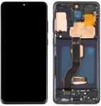  GH82-31430A Samsung Galaxy S20 Plus / S20 Plus 5G fekete OEM OLED kijelző érintővel kerettel, előlap (GH82-31430A)