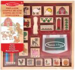 Melissa & Doug Bélyegzők Fa bélyegzők Farm színes ceruzák ajándék (18592)