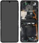 Samsung F721 Galaxy Z Flip 4 5G (2022) Előlap Keret+Nagy LCD Kijelző+Érintőpanel, Fekete, Bospoke Navy (GH82-29440E, 29441E, 30238E, 30239E) Gyári Service Pack