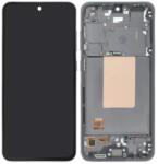 Samsung S721 Galaxy S24 FE 2024 Előlap keret+LCD Kijelző+Érintőüveg (GH82-35848A) Grfitszürke, Fekete Gyári, Service Pack