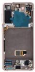  GH82-27254A Samsung Galaxy S21 5G arany OEM LCD kijelző érintővel kerettel, előlap (GH82-27254A)