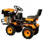 DETOOLZ Mini tractor Detoolz, 17cp, 530cc, motor pe motorina 4T, 4X4, 4 viteze, pornire electrica, 2 cutii de viteze