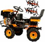 DETOOLZ Mini tractor Detoolz, 17cp, 530cc, motor pe motorina 4T, 4X4, 4 viteze, pornire electrica, 2 cutii de viteze (DZ-MT1007-G02) - bricofan