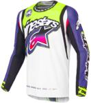 Alpinestars Tricou motocross Alpinestars Supertech SX ediție limitată Dirt Studios alb-violet-roz-galben fluo (AIM170-0285)
