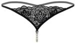  Daring Intimates Pearl Beaded G-String Black, L/XL