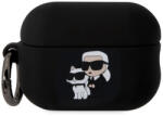 Karl Lagerfeld 3D Logo NFT Karl and Choupette Apple Airpods Pro 2 szilikon tok fekete (KLAP2RUNKC)