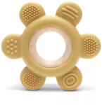  Lorelli Virág szilikon és bükkfa rágóka - Yellow