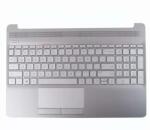 HP 15-DW 15T-DW 15Z-GW series L52022-001 amerikai angol (US) kiosztású billentyűzettel palmrest/topcase felső burkolat ezüst