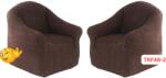 DELFIN Huse Elastice Pt Fotolii Set Cu 2 Buc. , Creponate, Cod TRF46-2