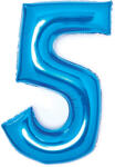 Amscan 5 - ös midi szám fólia lufi - kék 66 cm