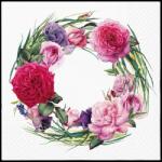 PAW Papírszalvéta 33x33 cm 3 rétegű 20 lap/csomag - Gyönyörű virágkoszorú
