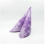 PAW Textilhatású szalvéta 40x40 cm 50 lap/csomag - Csipkés lila