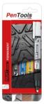 Pentel lakkmarker kerek hegyű 4 db-os szett - fekete, kék, sárga, fehér (MMP20-PRO4MX1EU)