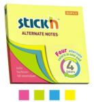 Stick'n 4 színű öntapadó jegyzettömb 76x76mm neon mix 100 lap (21822)