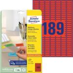 Avery Zweckform Avery univerzális visszaszedhető piros címke 25, 4 x 10 mm (L6036-20)