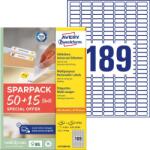 Avery Zweckform Avery univerzális visszaszedhető címke 25, 4 x 10 mm 50+15 lap promo (L4731REV-65)