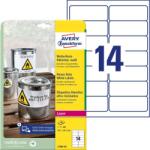 Avery Zweckform Avery időjárásálló fehér poliészter címke 99, 1 x 38, 1 mm (L7063-20)