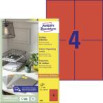 Avery-Zweckform Avery univerzális címke - piros 105 x 148 mm 100 ív (3456)