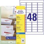 Avery Zweckform Avery fehér címzés címke 45, 7 x 21, 2 mm (J4791-25)