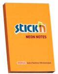 Stick'n Öntapadó jegyzettömb 76 x 50 mm 100 lap - neon narancssárga (21160)