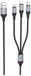 hoco. X102_B 1m USB - Lightning/microUSB/Type-C fekete adat- és töltőkábel (X102_B)