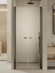 NEW TRENDY New Soleo Gunmetal Brushed uși de duș 120 cm înclinabilă grafit periat/sticlă transparentă D-0537A (D0537A)