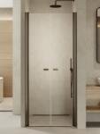 NEW TRENDY New Soleo Gunmetal Brushed uși de duș 130 cm înclinabilă grafit periat/sticlă transparentă D-0551A (D0551A)
