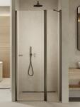 NEW TRENDY New Soleo Gunmetal Brushed uși de duș 90 cm înclinabilă grafit periat/sticlă transparentă D-0560A (D0560A)