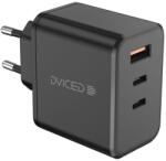 DVICED DV221013 65W 2xType-C/USB adapter + Type-C kábel - Fekete (DV221013)