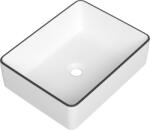 Gamma Cava, asztali mosdó 480x370x140 mm, fehér, fekete peremmel, GMA-UC-CAVA (GMA-UC-CAVA)