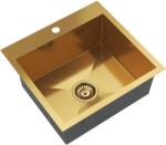Gamma Gamma, 1 edényes acél mosogató 480x450x210 mm, csiszolt arany, GMA-S4845-GD (GMA-S4845-GD)