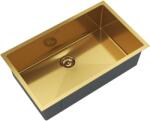 Gamma Gamma, 1 rekeszes rozsdamentes acél mosogató 750x450x210 mm, arany matt, GMA-S7545-GD (GMA-S7545-GD)