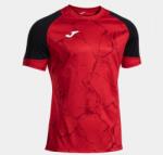 Joma HISPA V SHORT SLEEVE T-SHIRT dressz / póló piros fekete 3XL
