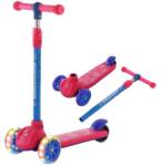 Allmati Trotineta pentru copii cu 3 roti si lumini led - distractie si siguranta in miscare - model 801 roz (28168) Trotineta