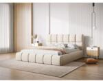  Pat Dormitor BELLIS, Catifea, Bej deschis, 100x220x220 cm
