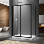 Fluminia Cabina de dus, Mediterraneo, Iris Black, dreptunghiulara, 120 x 90 cm, inaltime 200 cm, negru (S02RE01-BL 120X90XH200)