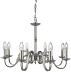 Searchlight 8LT CEILING PENDANT, SCROLL ARMS DETAIL, SATIN SILVER