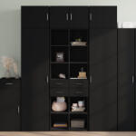vidaXL fekete szerelt fa magasszekrény 70 x 42, 5 x 185 cm (3281463) - pepita