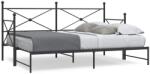 vidaXL kihúzható kanapéágy matrac nélkül fekete 80x200 cm acél (4104673) - pepita